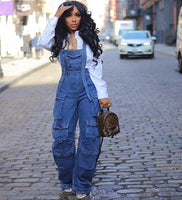 Loose Jeans Overalls