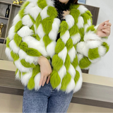 Natural Fox Fur Coat With Tassels