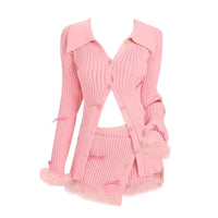 Blush Knit Glam Set