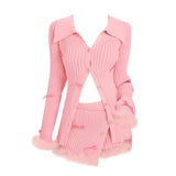 Blush Knit Glam Set